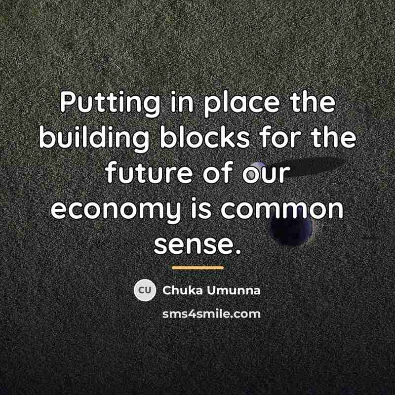 “Putting in place the building blocks for the future of…” quote by Chuka Umunna