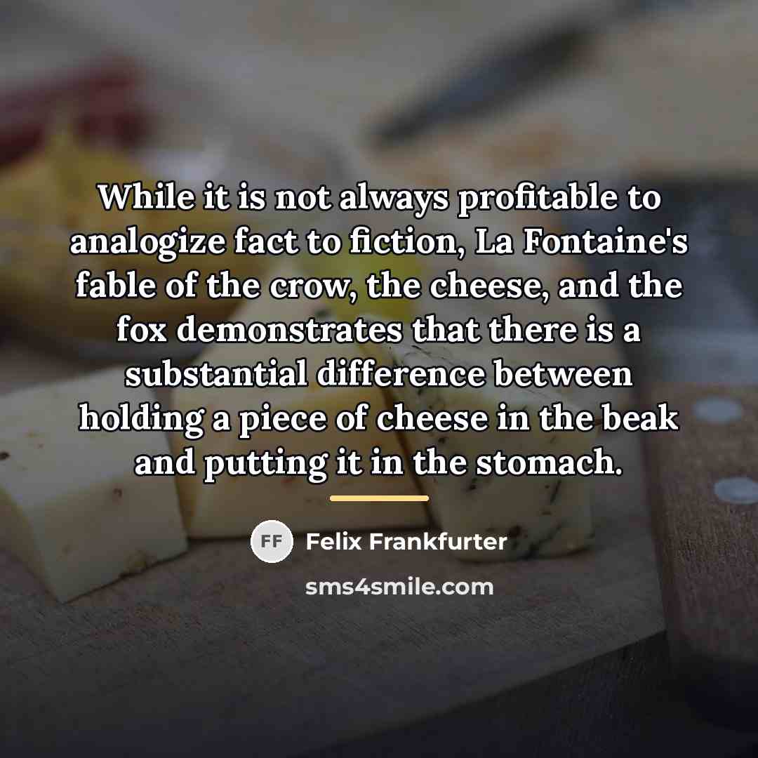 “While it is not always profitable to analogize fact to…” quote by Felix Frankfurter