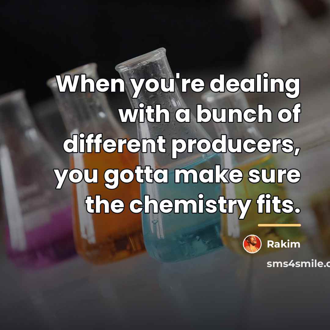 “When you're dealing with a bunch of different producers, you…” quote by Rakim