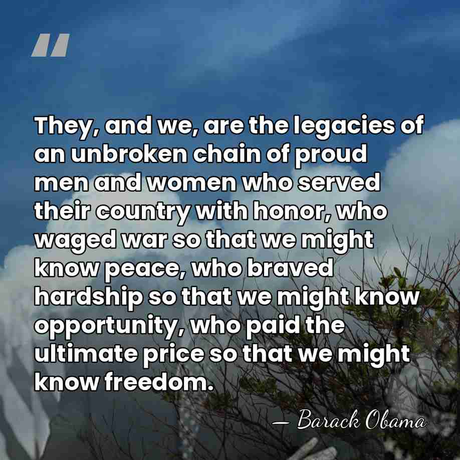 They, and we, are the legacies of an unbroken chain of proud&hellip; - Barack Obama