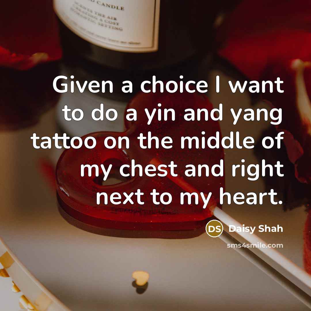 “Given a choice I want to do a yin and…” quote by Daisy Shah