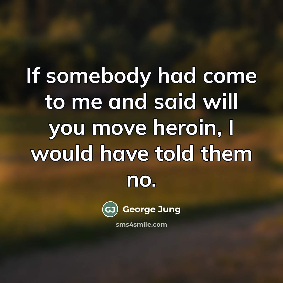 “If somebody had come to me and said will you…” quote by George Jung