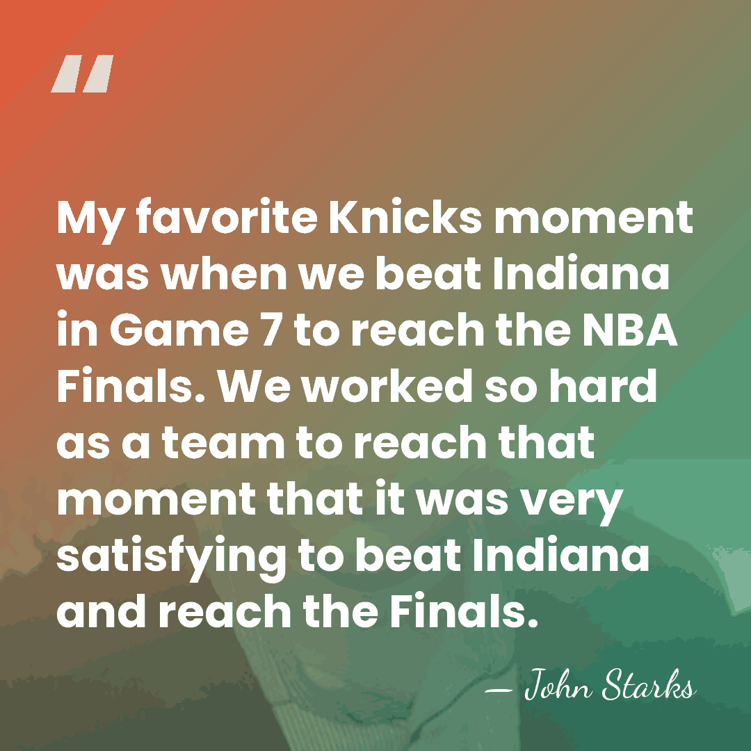 My favorite Knicks moment was when we beat Indiana in Game 7&hellip; - John Starks