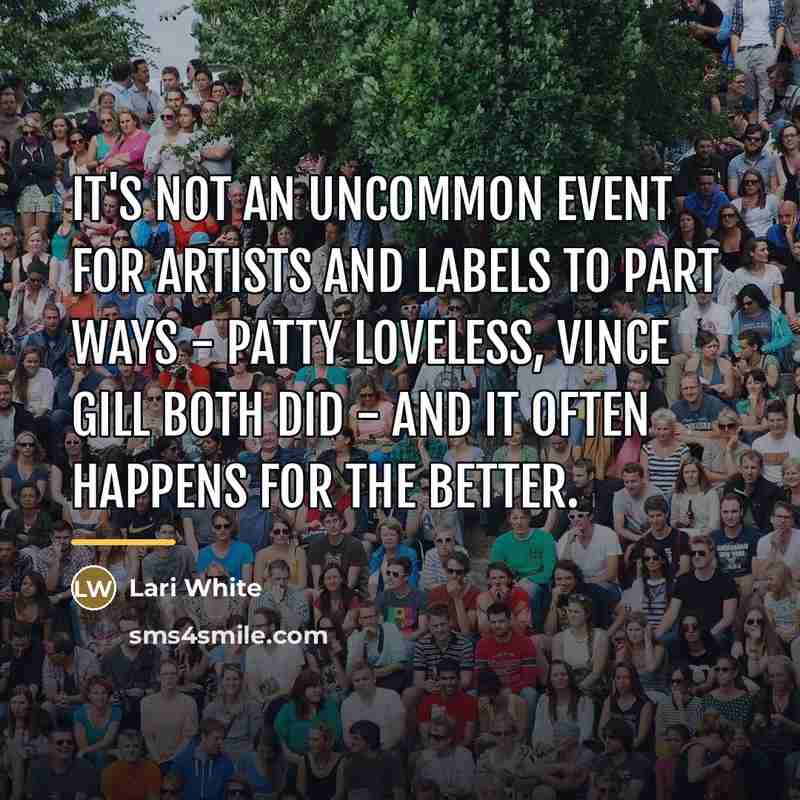 “It's not an uncommon event for artists and labels to…” quote by Lari White