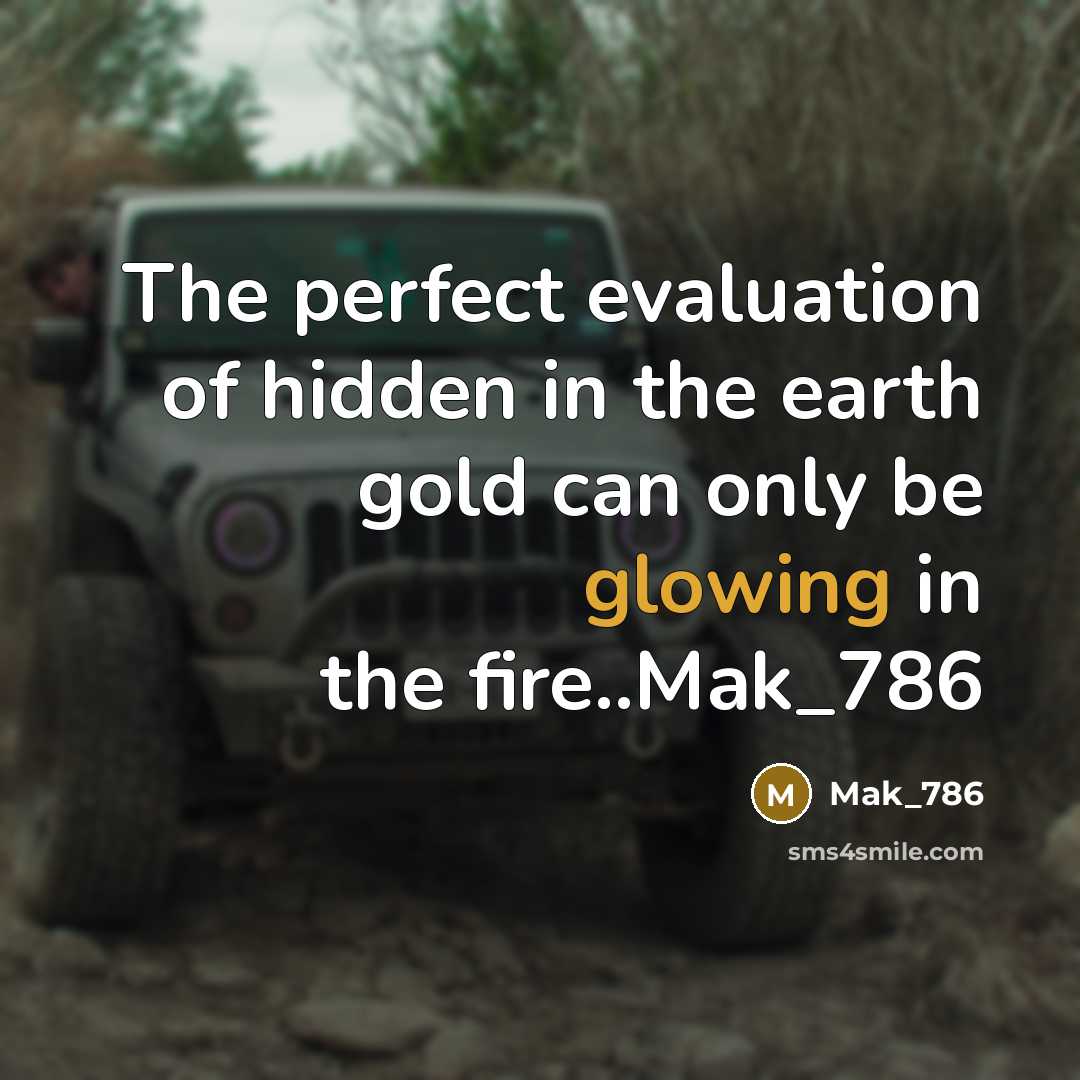 “The perfect evaluation of hidden in the earth gold can only be glowing in the fire..Mak_786” quote by Mak_786
