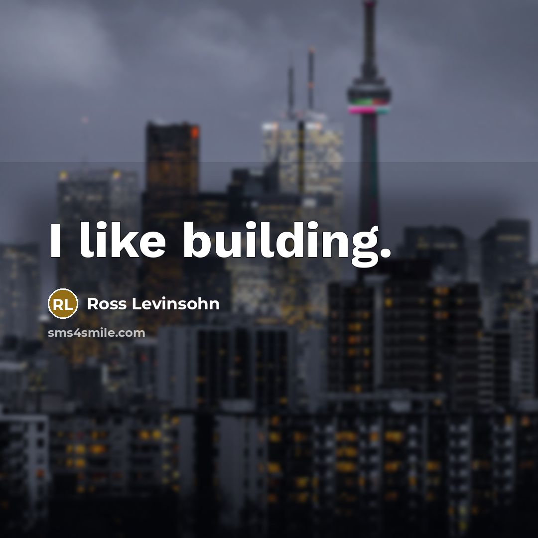 “I like building.…” quote by Ross Levinsohn
