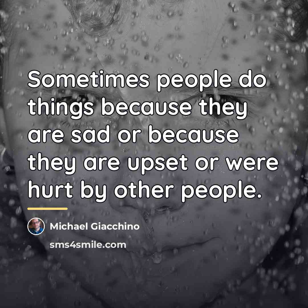 “Sometimes people do things because they are sad or because…” quote by Michael Giacchino