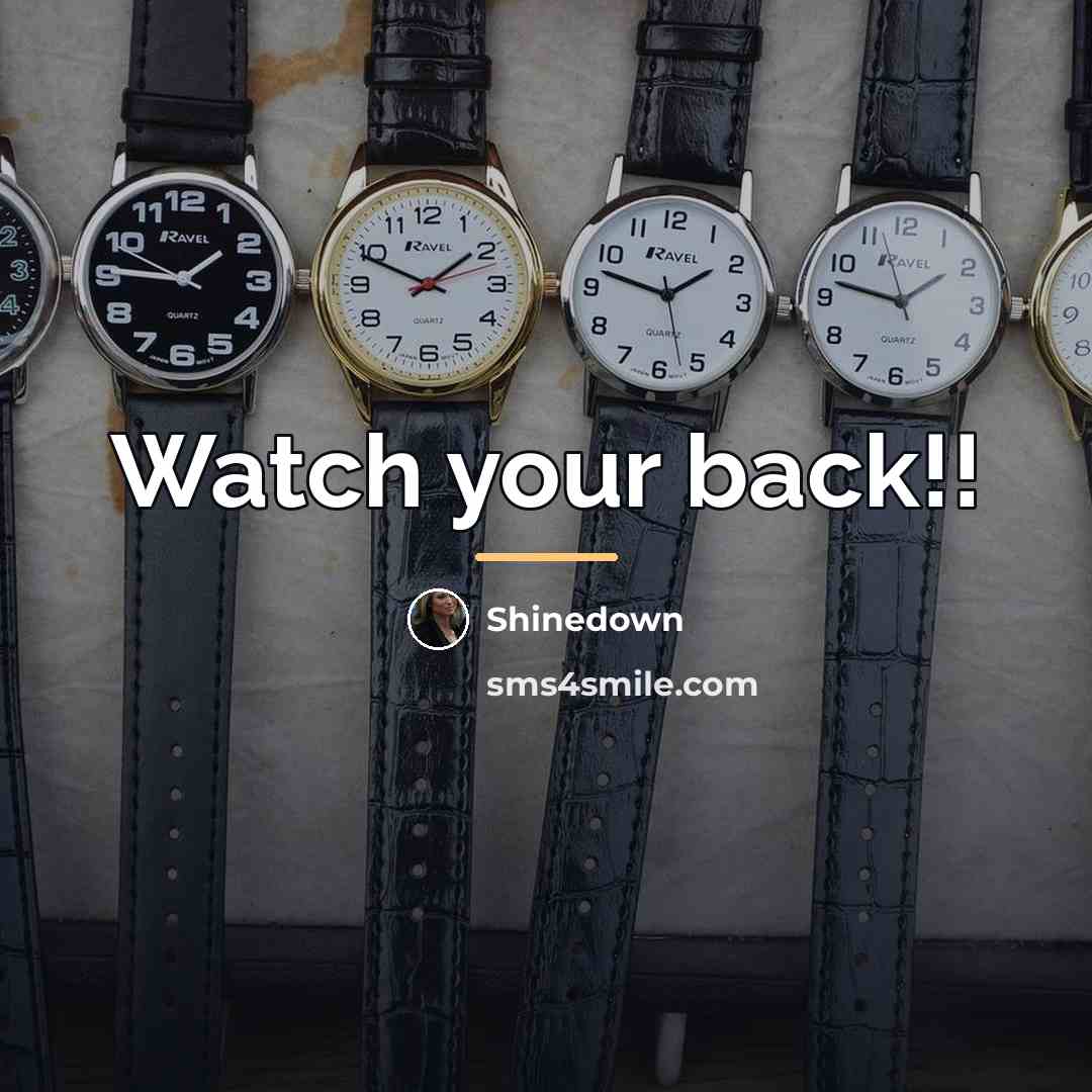 “Watch your back!!…” quote by Shinedown