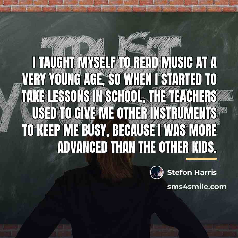 “I taught myself to read music at a very young…” quote by Stefon Harris