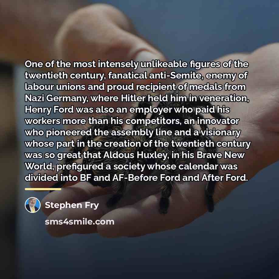 “One of the most intensely unlikeable figures of the twentieth…” quote by Stephen Fry