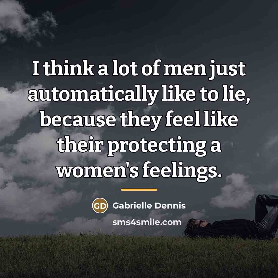 “I think a lot of men just automatically like to…” quote by Gabrielle Dennis