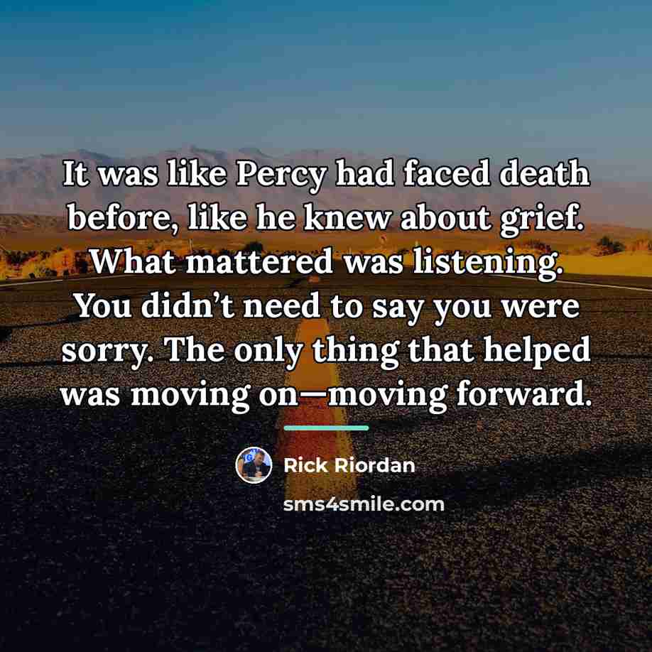 “It was like Percy had faced death before, like he…” quote by Rick Riordan