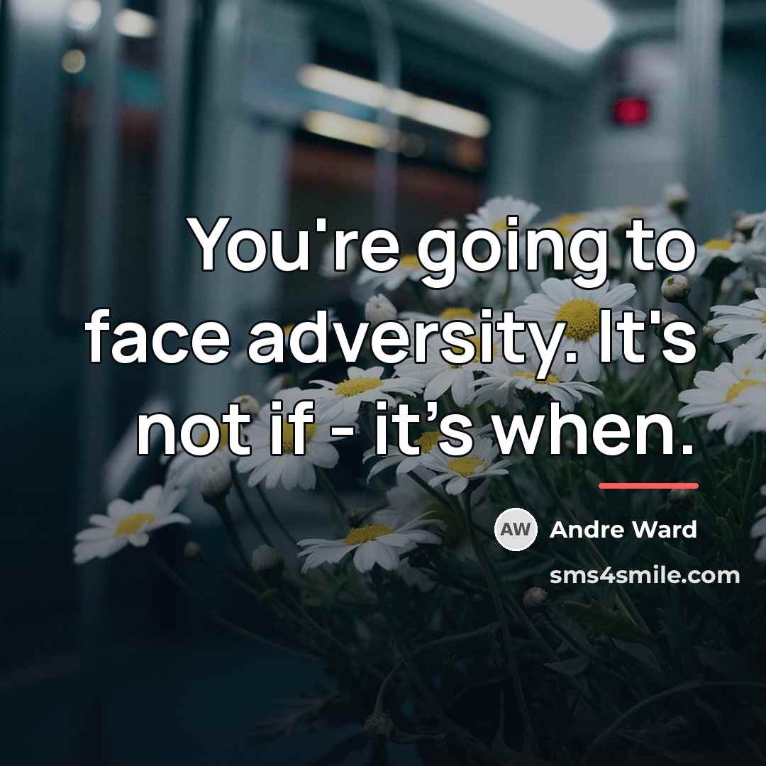 “You're going to face adversity. It's not if - it's…” quote by Andre Ward