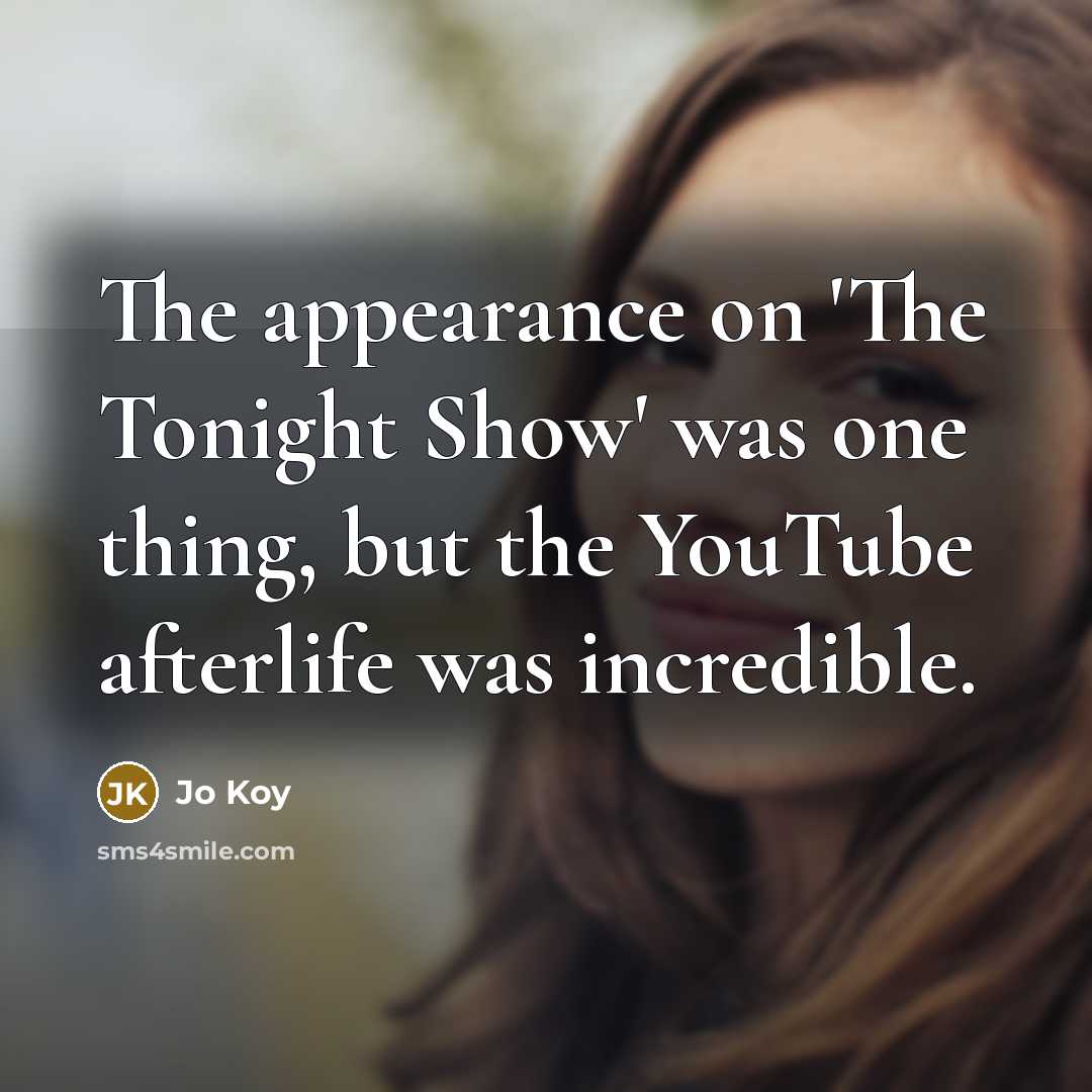 “The appearance on 'The Tonight Show' was one thing, but…” quote by Jo Koy