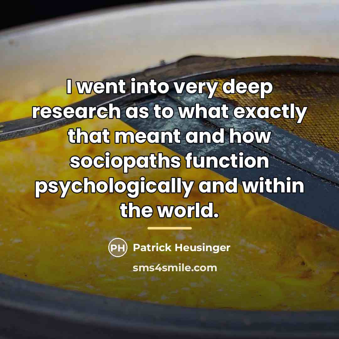 “I went into very deep research as to what exactly…” quote by Patrick Heusinger
