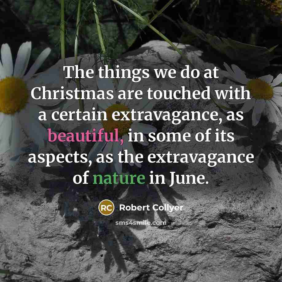“The things we do at Christmas are touched with a…” quote by Robert Collyer