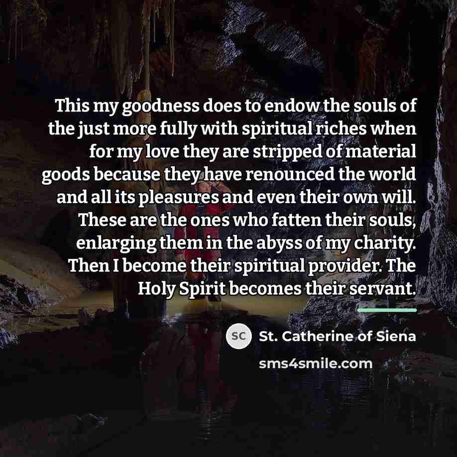 “This my goodness does to endow the souls of the…” quote by St. Catherine of Siena