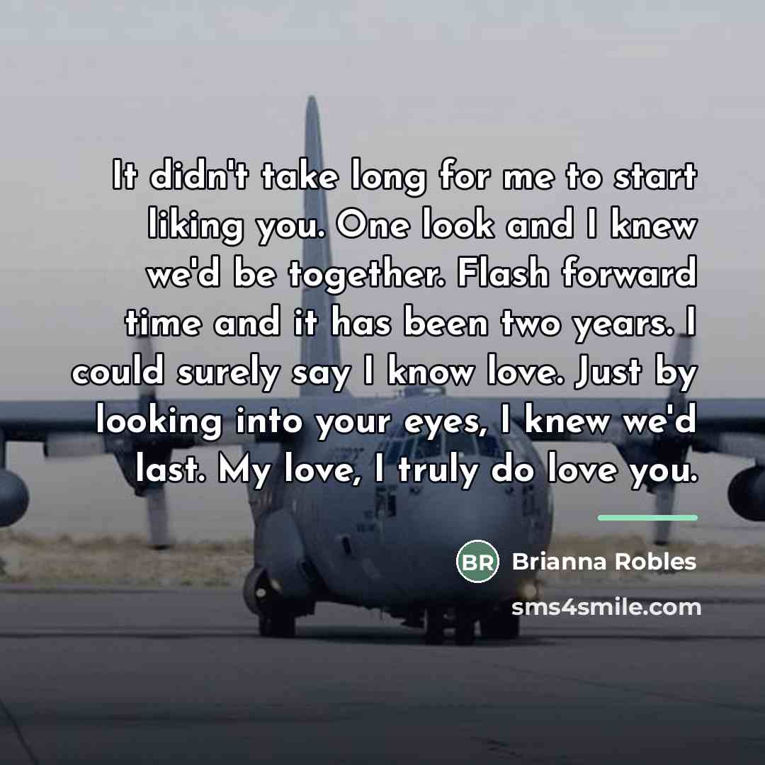 “It didn't take long for me to start liking you.…” quote by Brianna Robles