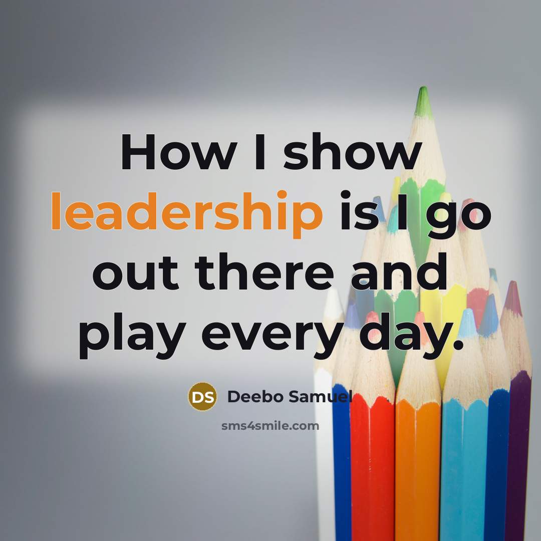 “How I show leadership is I go out there and…” quote by Deebo Samuel