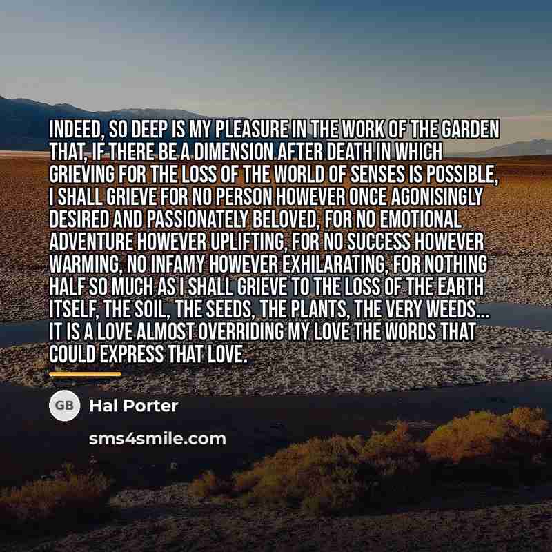 “Indeed, so deep is my pleasure in the work of…” quote by Hal Porter