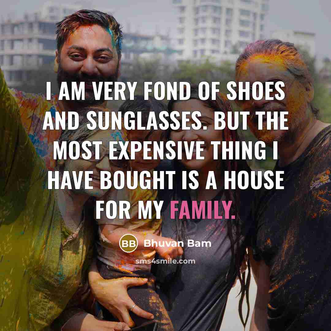 “I am very fond of shoes and sunglasses. But the…” quote by Bhuvan Bam