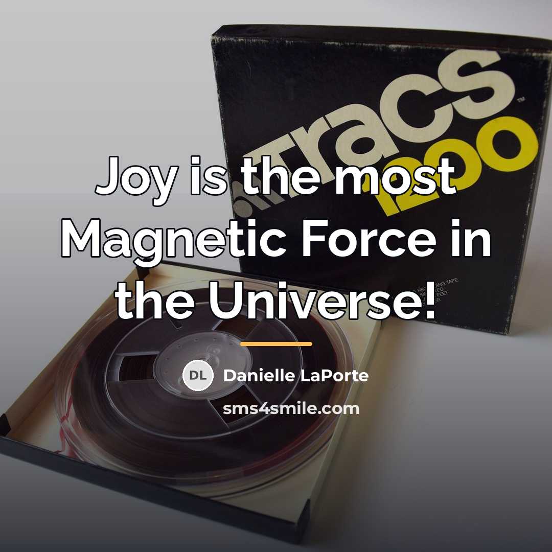 “Joy is the most Magnetic Force in the Universe!…” quote by Danielle LaPorte