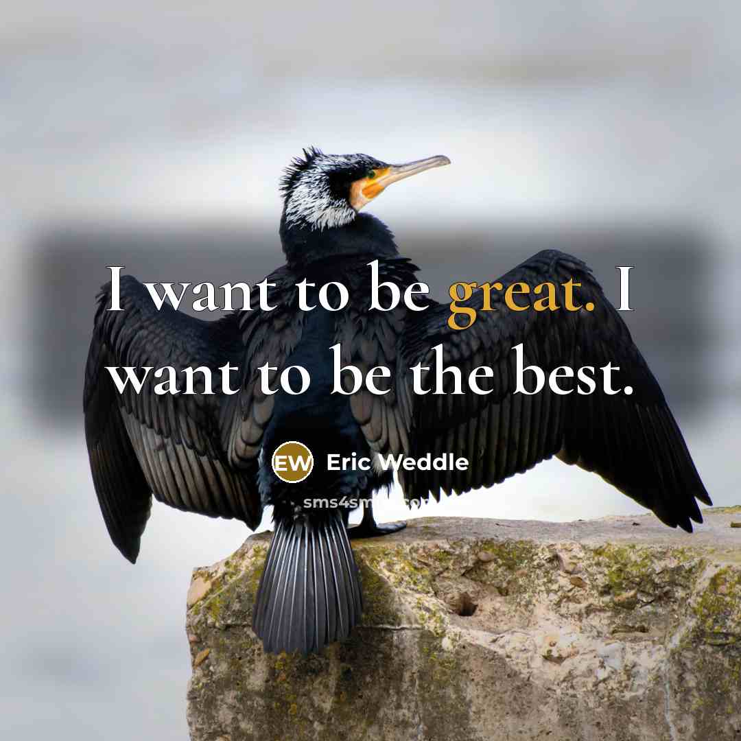 “I want to be great. I want to be the…” quote by Eric Weddle