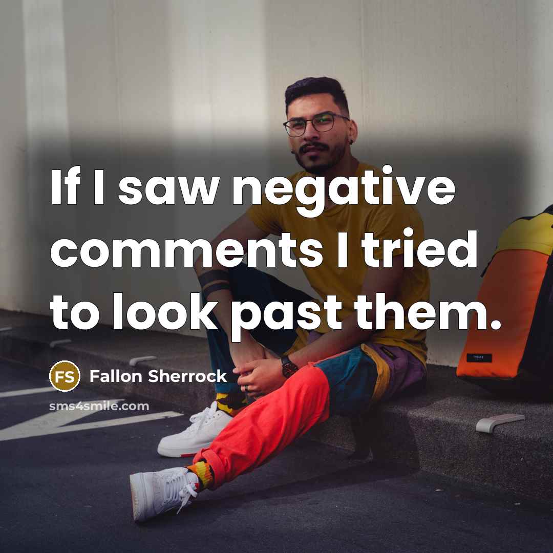 “If I saw negative comments I tried to look past…” quote by Fallon Sherrock