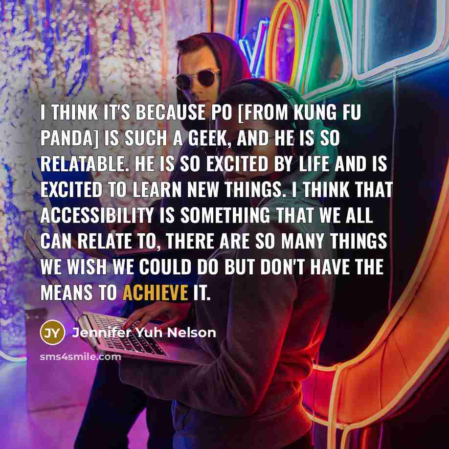 “I think it's because Po [from Kung Fu Panda] is…” quote by Jennifer Yuh Nelson