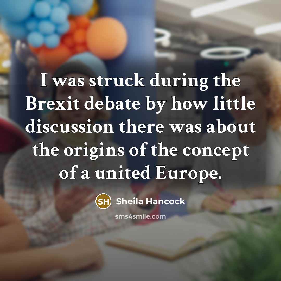 “I was struck during the Brexit debate by how little…” quote by Sheila Hancock