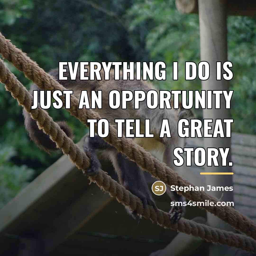 “Everything I do is just an opportunity to tell a…” quote by Stephan James