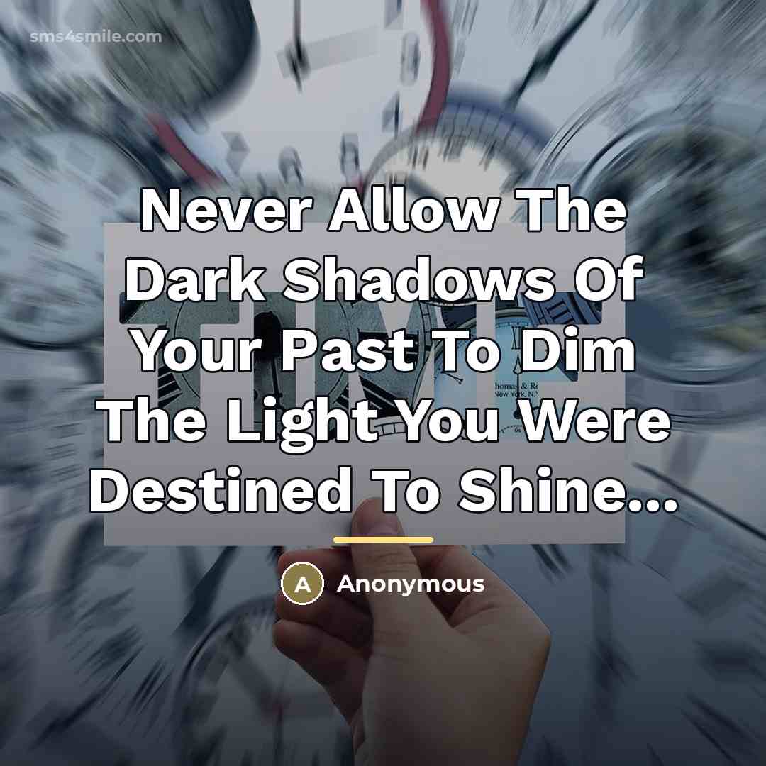 “Never Allow The Dark Shadows Of Your Past To Dim…” quote by Prahmiss