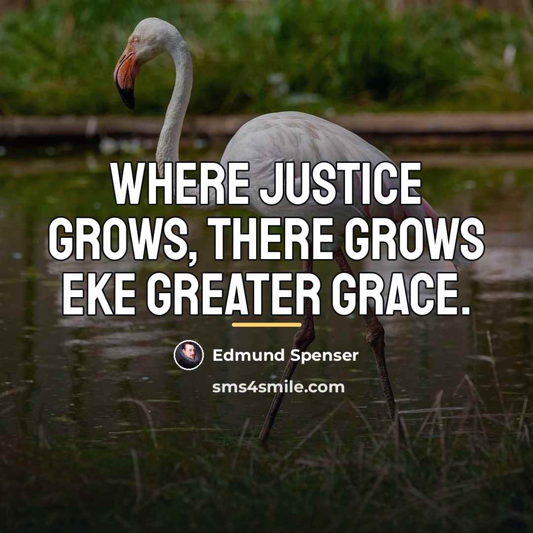 “Where justice grows, there grows eke greater grace.…” quote by Edmund Spenser