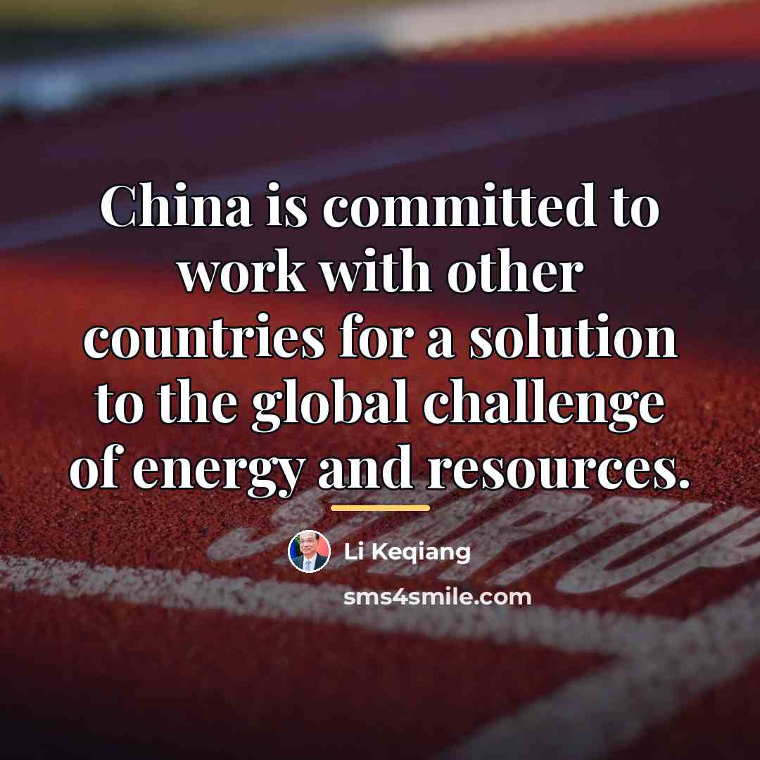 “China is committed to work with other countries for a…” quote by Li Keqiang
