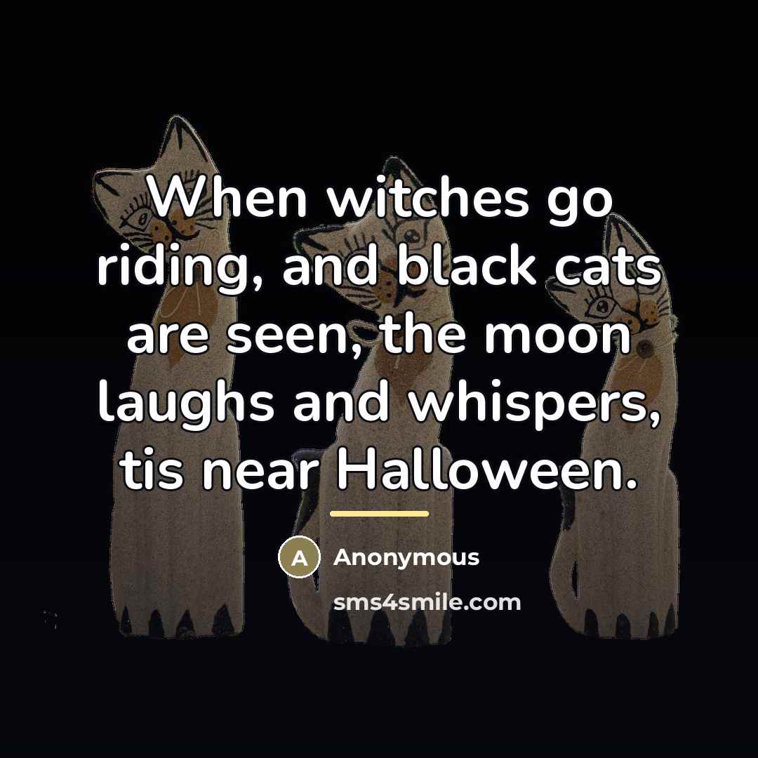 “When witches go riding, and black cats are seen, the…” quote by Anonymous