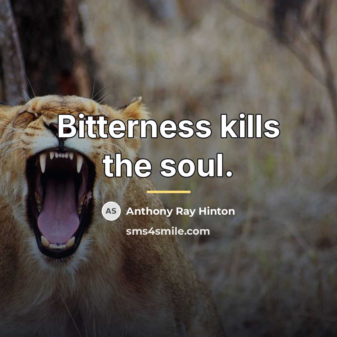 “Bitterness kills the soul.…” quote by Anthony Ray Hinton