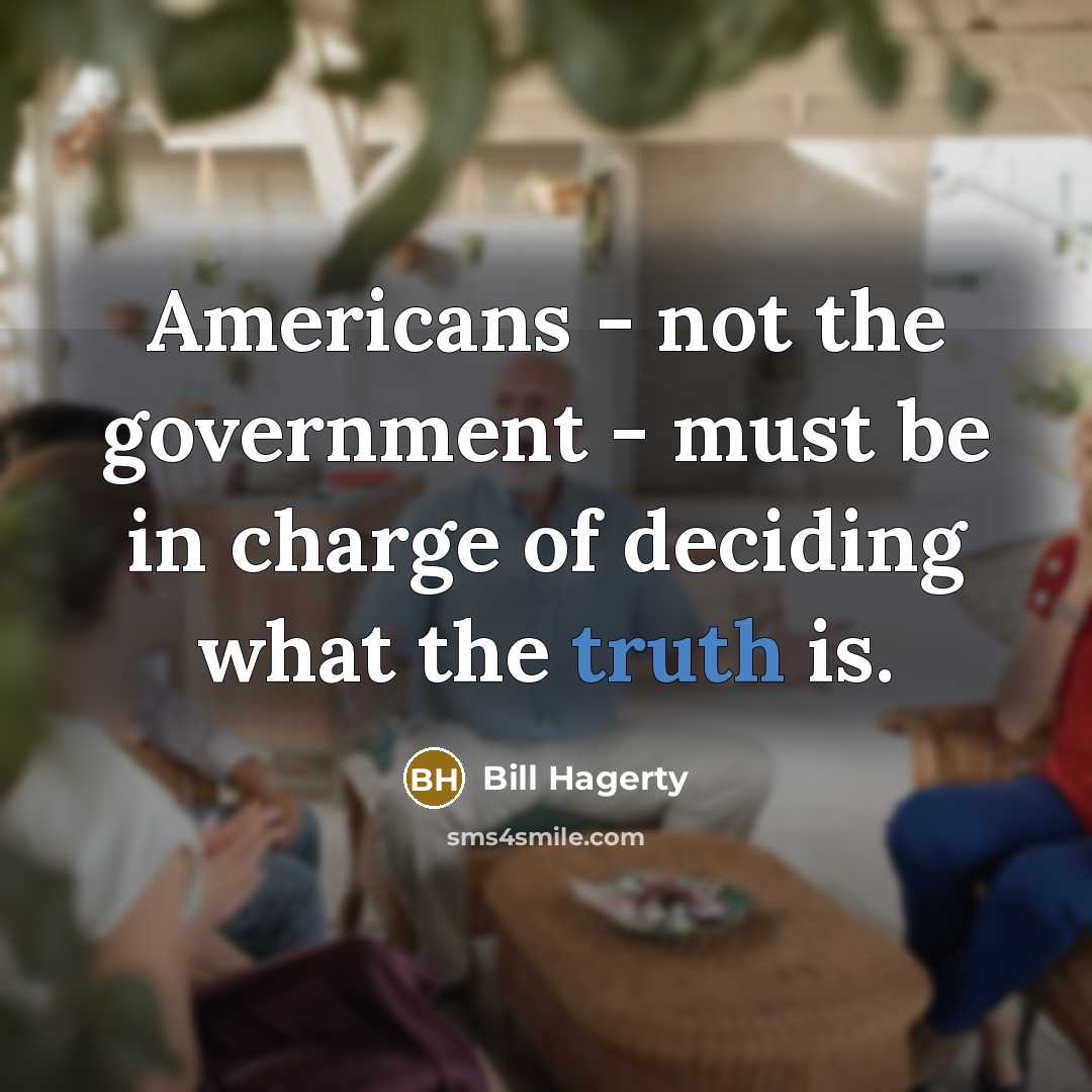 “Americans - not the government - must be in charge…” quote by Bill Hagerty