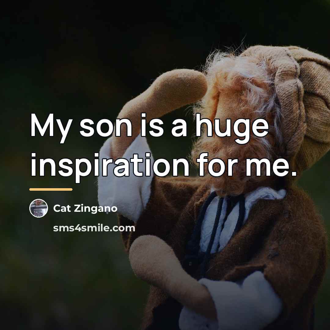 “My son is a huge inspiration for me.…” quote by Cat Zingano