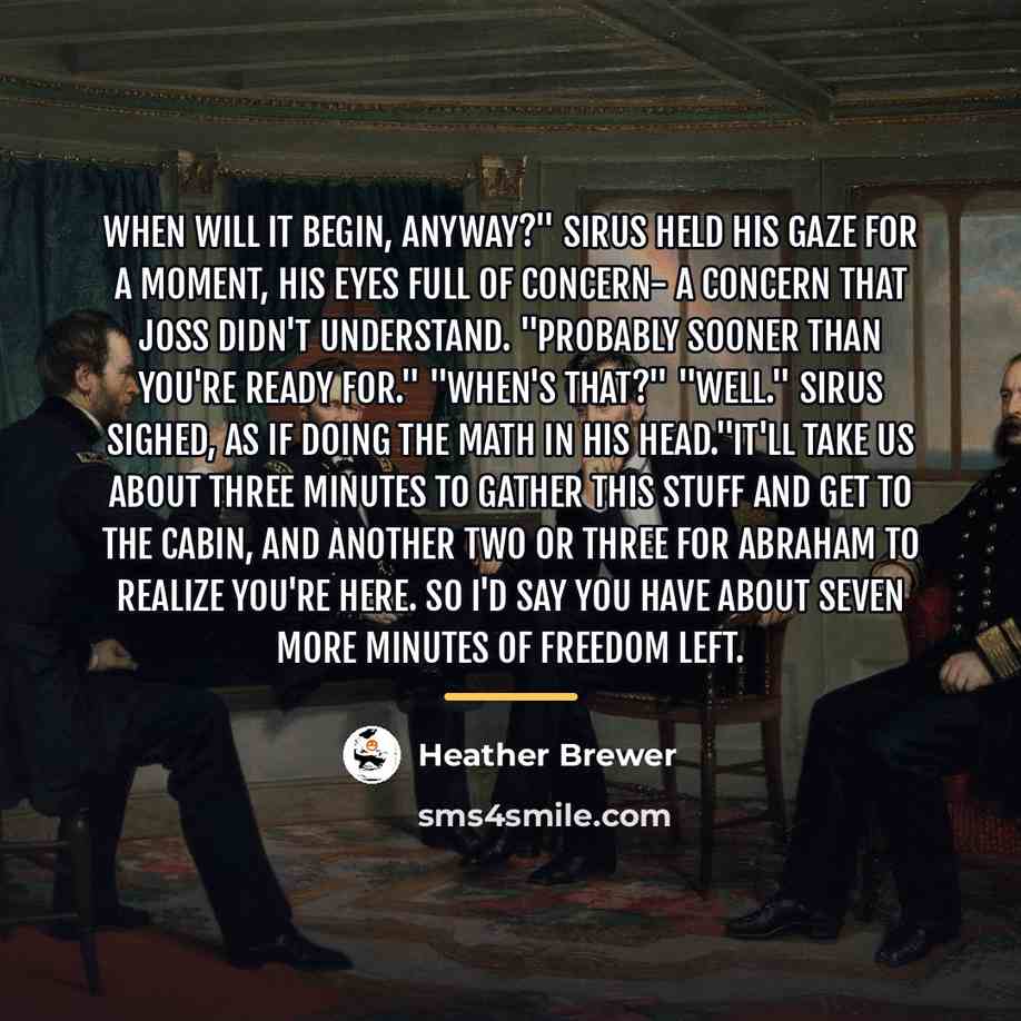 “When will it begin, anyway?" Sirus held his gaze for…” quote by Heather Brewer