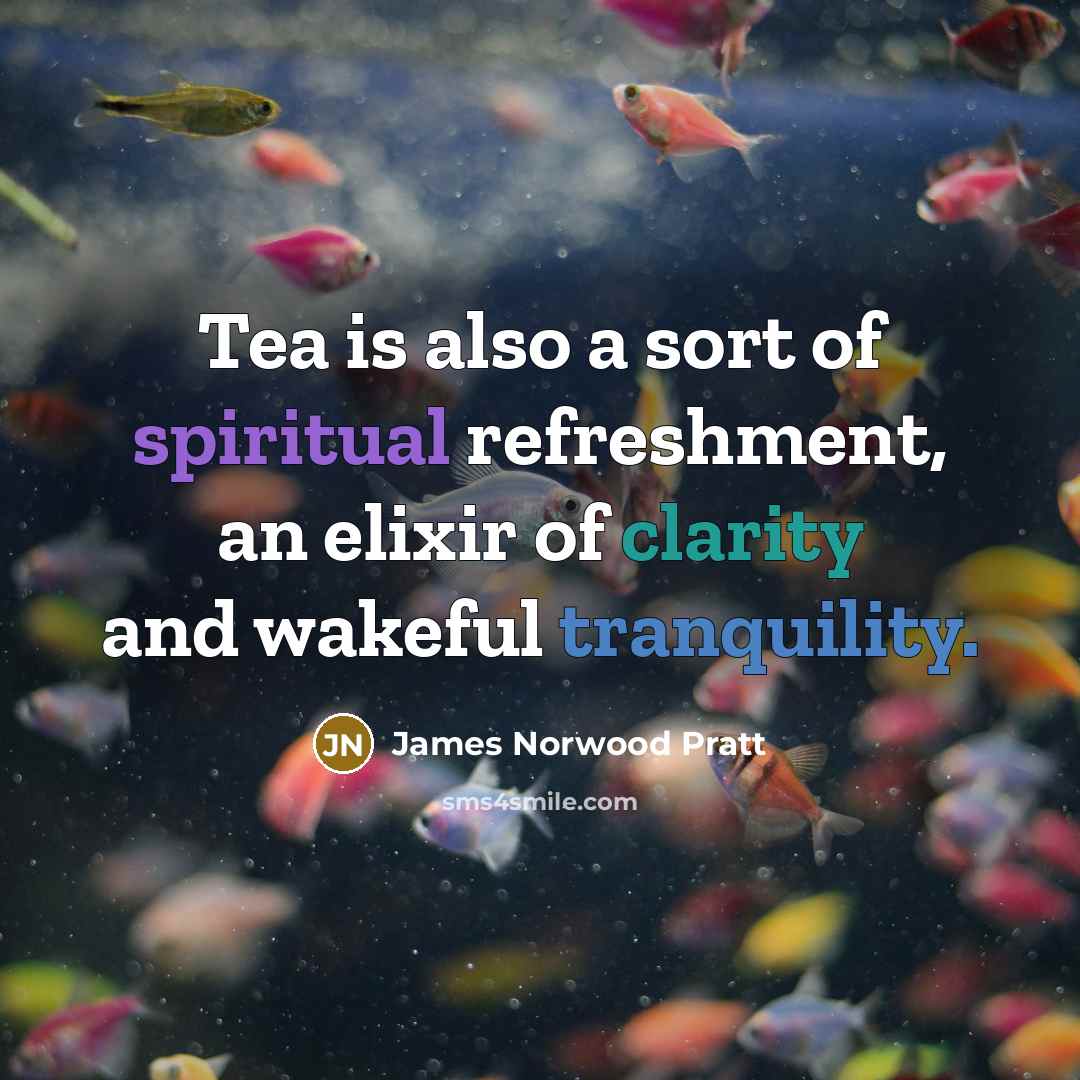 “Tea is also a sort of spiritual refreshment, an elixir…” quote by James Norwood Pratt