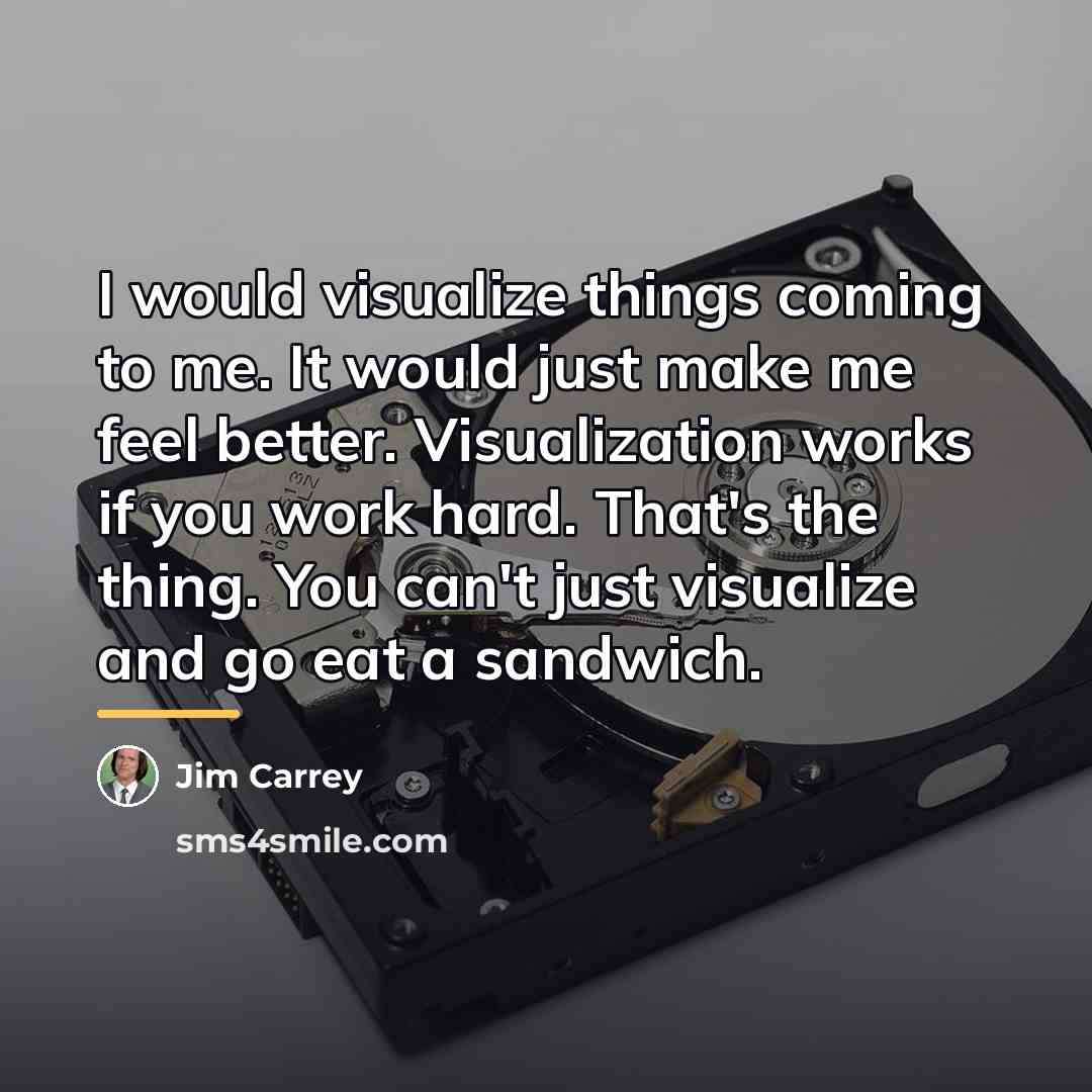 “I would visualize things coming to me. It would just…” quote by Jim Carrey