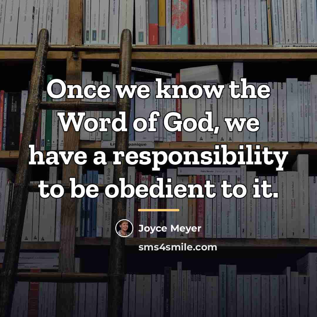 “Once we know the Word of God, we have a…” quote by Joyce Meyer