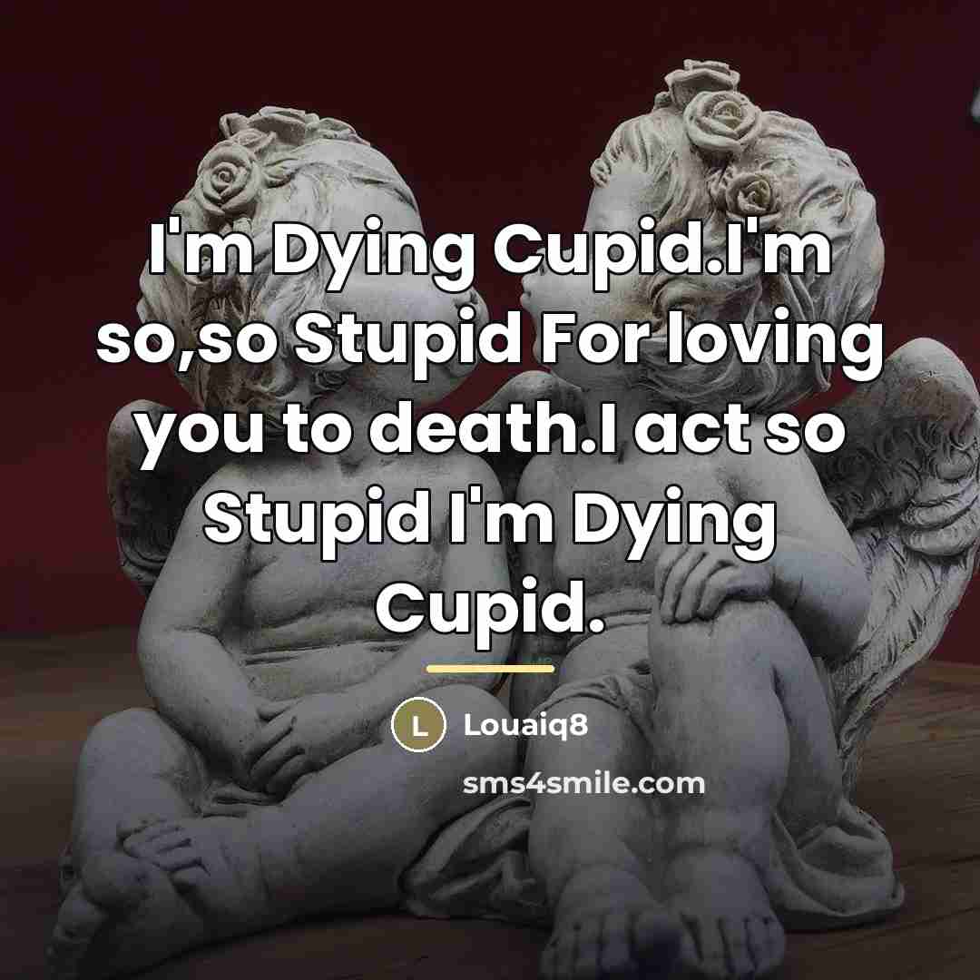 “I'm Dying Cupid.I'm so,so Stupid For loving you to death.I…” quote by Louaiq8