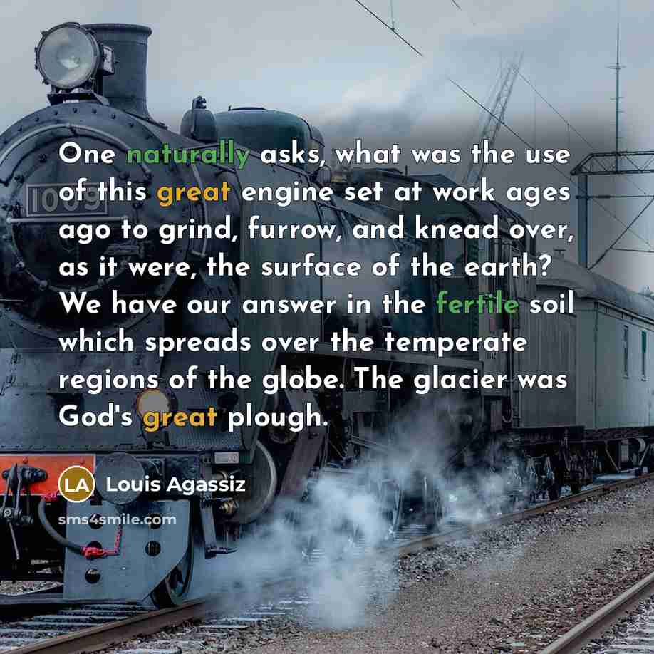 “One naturally asks, what was the use of this great…” quote by Louis Agassiz