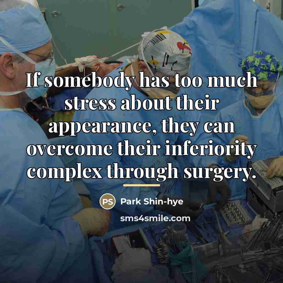 “If somebody has too much stress about their appearance, they…” quote by Park Shin-hye