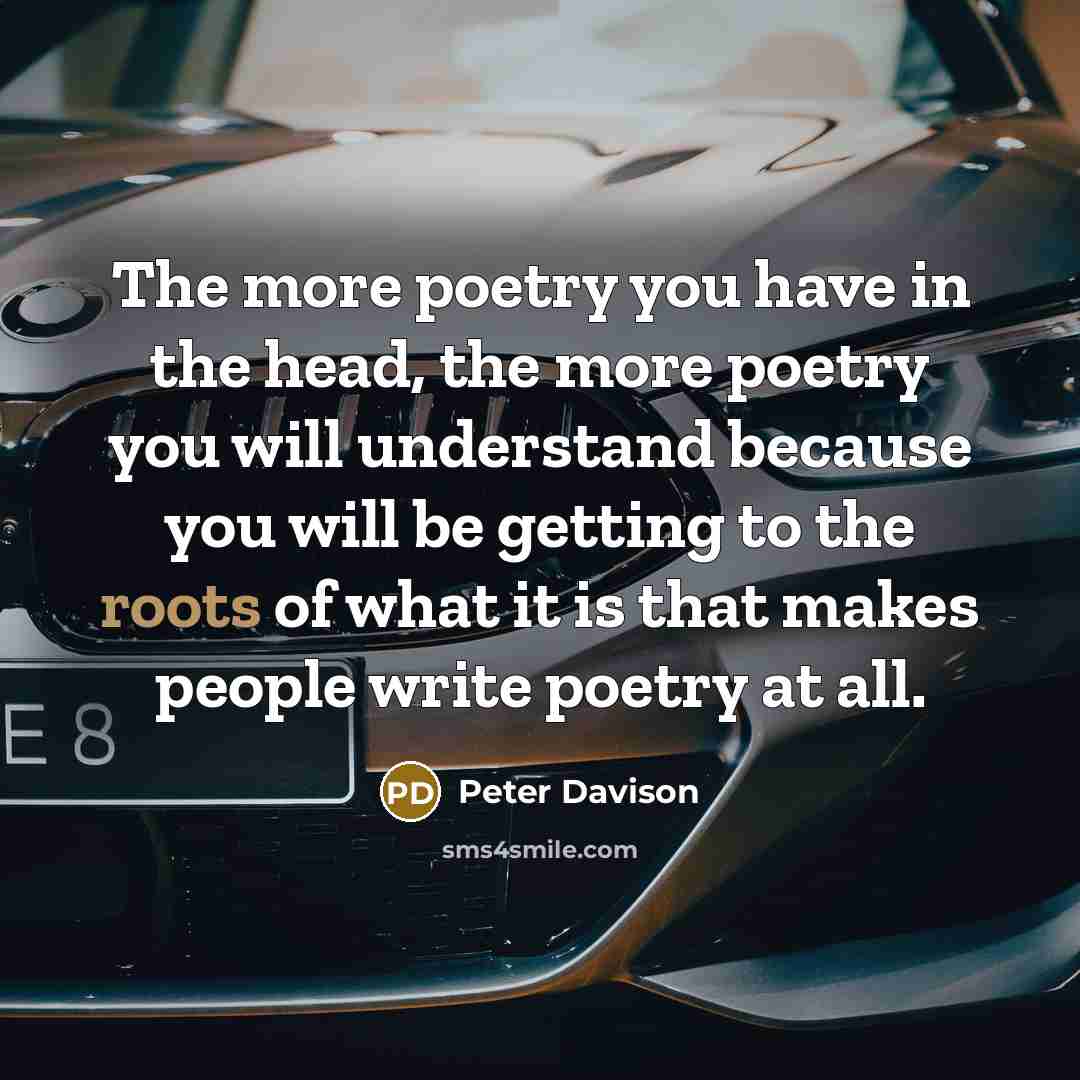 “The more poetry you have in the head, the more…” quote by Peter Davison