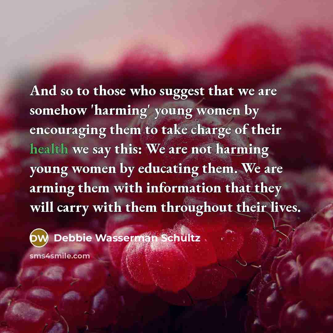 “And so to those who suggest that we are somehow…” quote by Debbie Wasserman Schultz