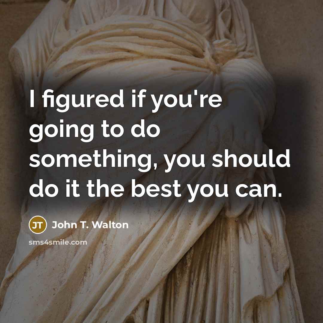 “I figured if you're going to do something, you should…” quote by John T. Walton