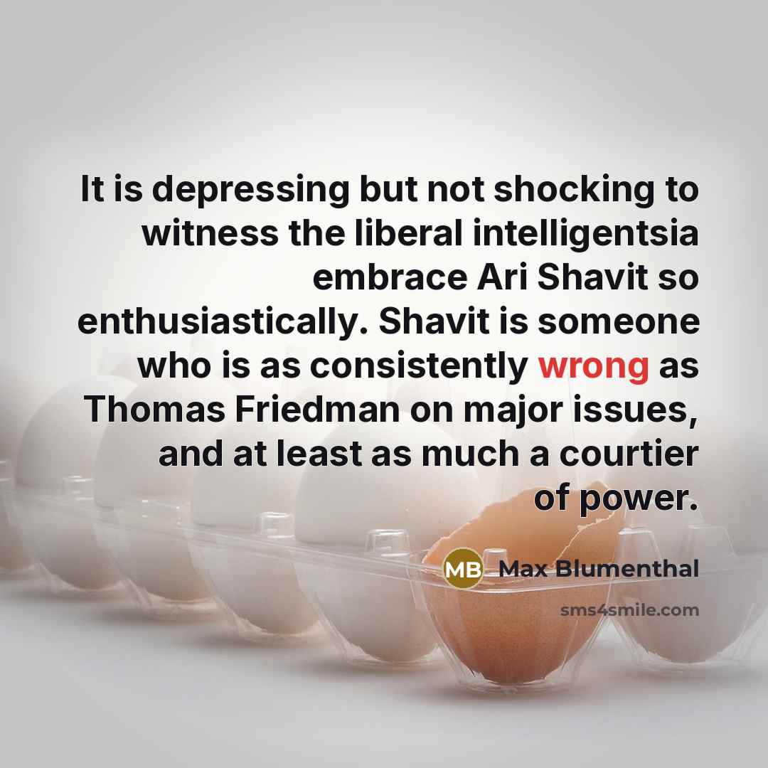 “It is depressing but not shocking to witness the liberal…” quote by Max Blumenthal