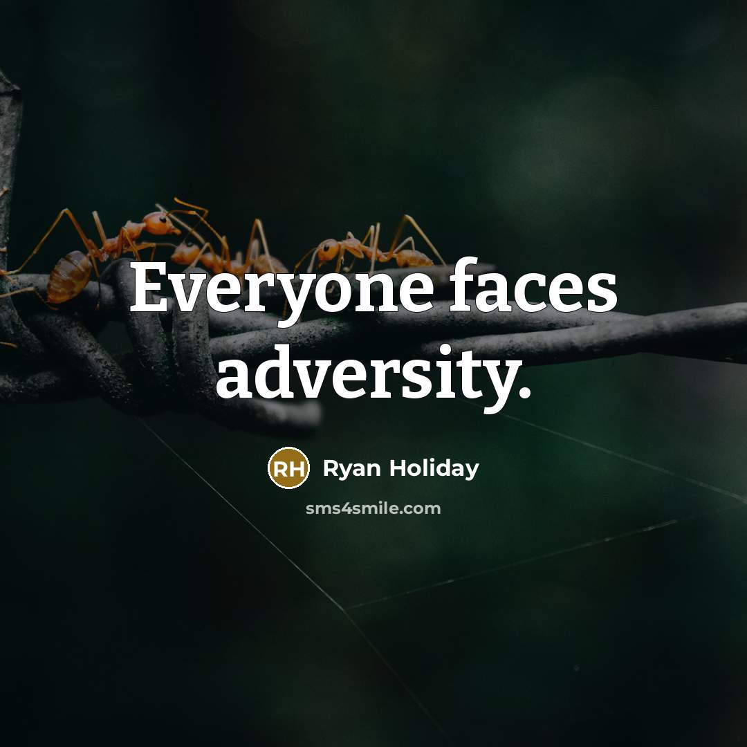 “Everyone faces adversity.…” quote by Ryan Holiday